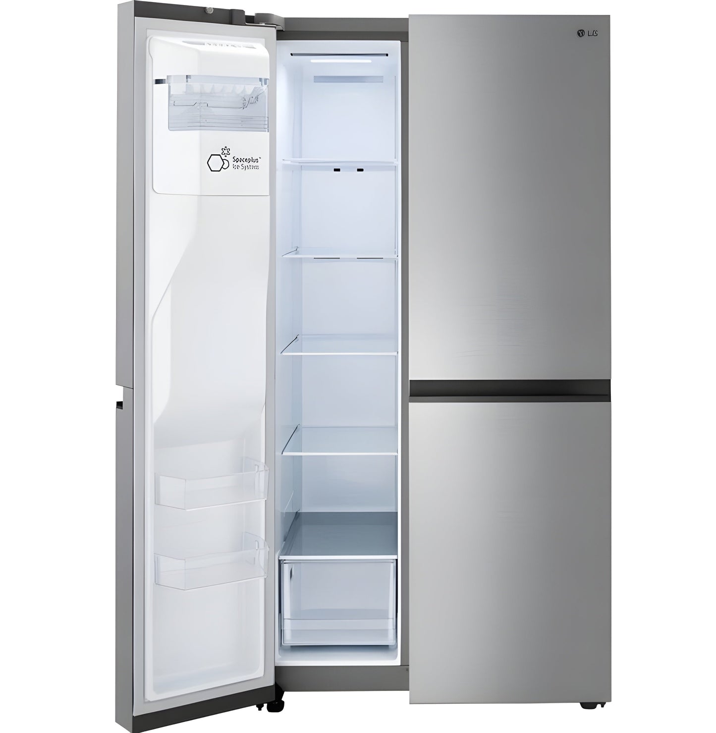 LG 36 in. Side-by-Side Refrigerator in Stainless Steel Look 27 Cu. Ft. (LRSXS2706V)