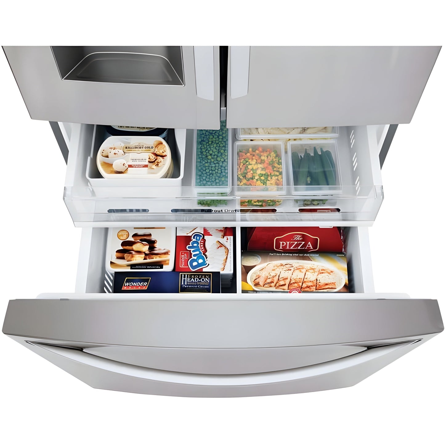 LG 36 in. Wi-Fi Enabled 3-Door French Door Refrigerator in Stainless Steel 22 Cu. Ft. (LFXS26973S)