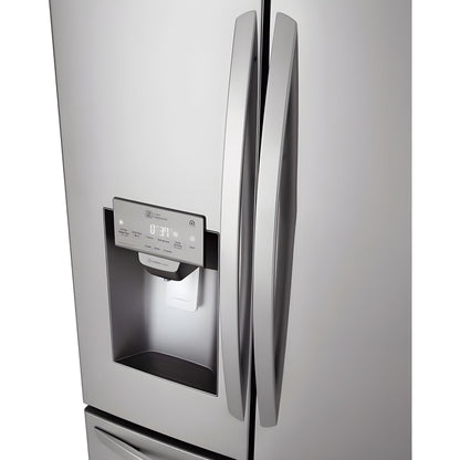 LG 36 in. Wi-Fi Enabled 3-Door French Door Refrigerator in Stainless Steel 22 Cu. Ft. (LFXS26973S)