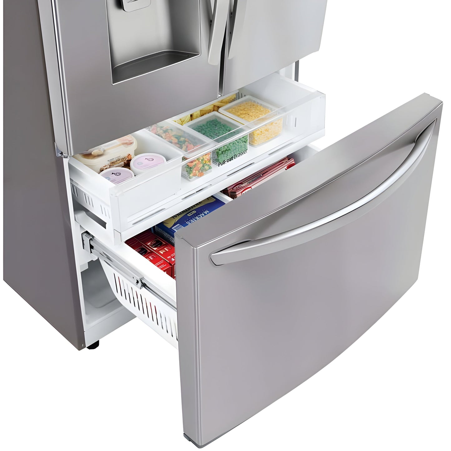 LG 36 in. Wi-Fi Enabled 3-Door French Door Refrigerator in Stainless Steel 22 Cu. Ft. (LFXS26973S)