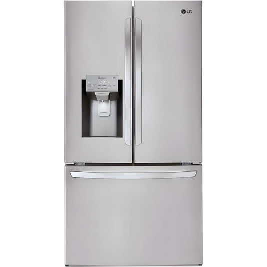 LG 36 in. Wi-Fi Enabled 3-Door French Door Refrigerator in Stainless Steel 22 Cu. Ft. (LFXS26973S)