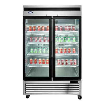 Atosa MCF8703ES 54.4" Bottom Mount Freezer, 2 Two Glass Door 44.8 Cu.Ft - MCF8703ES