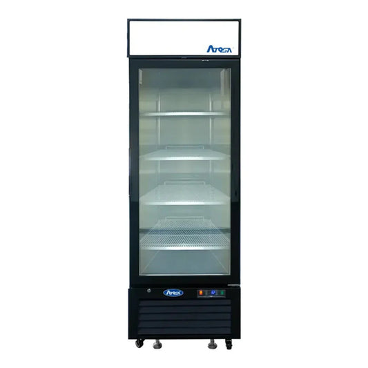 Atosa MCF8725GR 24.2" Glass Merchandiser, 1 Section, Black Exterior 11.1 Cu.Ft - MCF8725GR