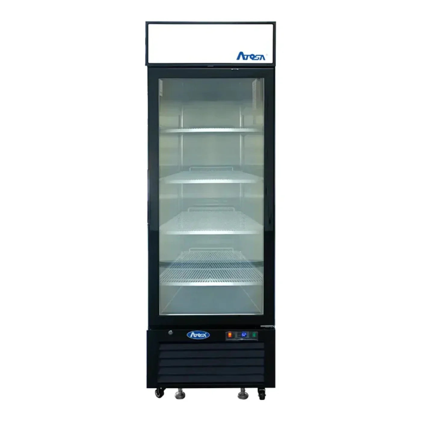 Atosa MCF8725GR 24.2" Glass Merchandiser, 1 Section, Black Exterior 11.1 Cu.Ft - MCF8725GR