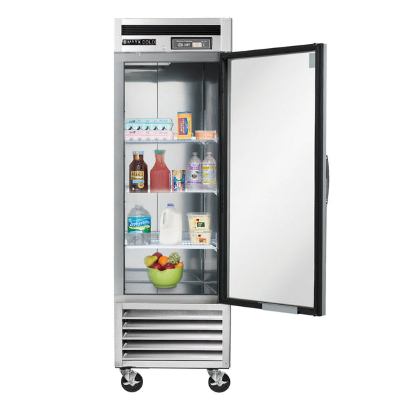 Maxx Cold Single Door Reach-In Refrigerator, Bottom Mount, 23 cu. ft., Energy Star, Stainless Steel - MCR-23FDHC