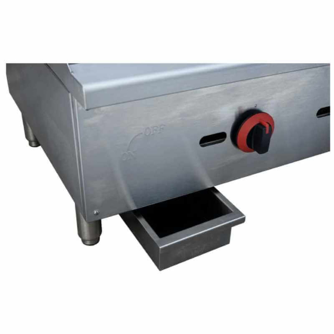 Saba - MG-24 Commercial 24" Griddle Cooktop with 2 Burners Natural Gas/Liquid Propane - MG-24