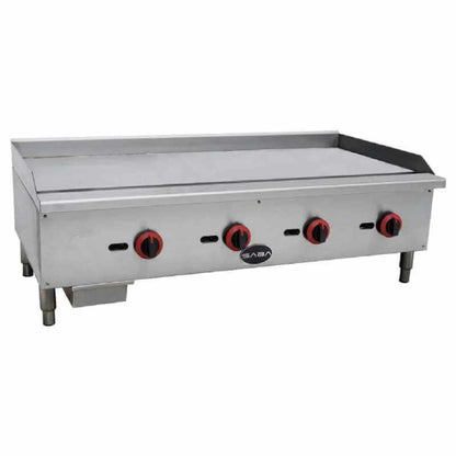 Saba - MG-48 Commercial 48" Griddle 4 Burners Cooktop Natural Gas/Liquid Propane - MG-48