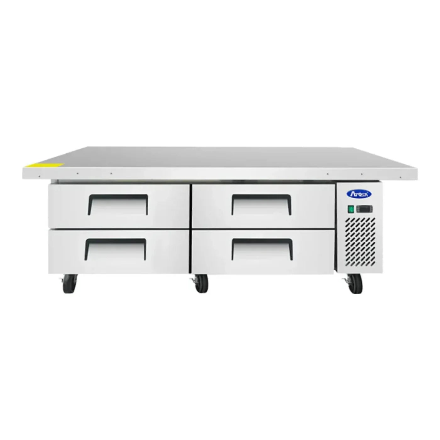 Atosa MGF8454GR 76" Four Drawer Refrigerated Chef Base, Extended Top 12.1 Cu.Ft - MGF8454GR