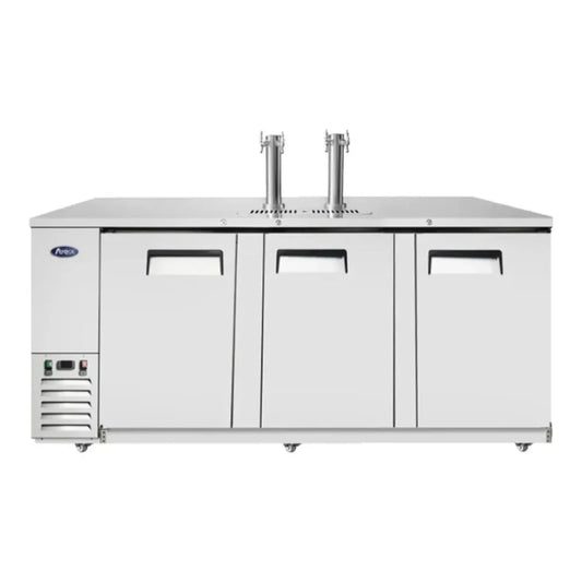 Atosa MKC90GR  89.3" 2 Double Tap Kegerator Beer Dispenser - Stainless Steel, 4 1/2 Keg Capacity 30.1 Cu.Ft - MKC90GR