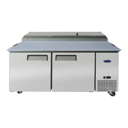 Atosa MPF8202GR 67" Pizza Prep Table, 9 Pans 18.5 Cu.Ft - MPF8202GR
