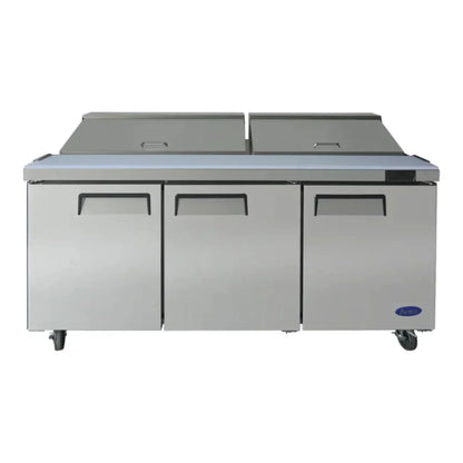 Atosa MSF8304GR 72.7" Sandwich Prep Table, 18 Pans 21.1 Cu.Ft - MSF8304GR