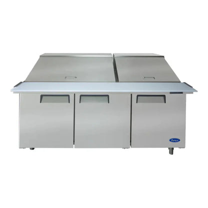Atosa MSF8308GR 72.69" Mega Top Sandwich Prep Table, 30 Pans 21.1 Cu.Ft - MSF8308GR