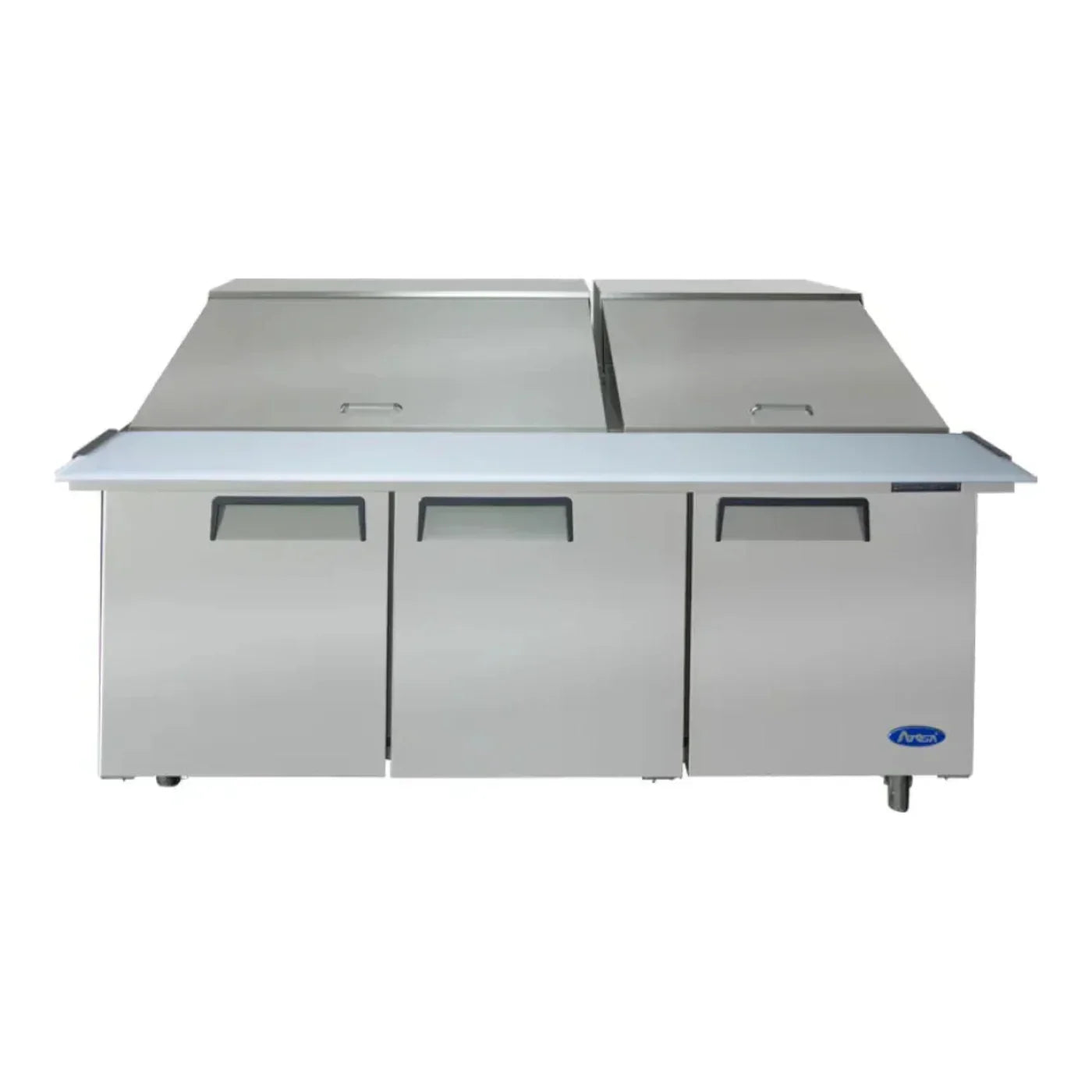 Atosa MSF8308GR 72.69" Mega Top Sandwich Prep Table, 30 Pans 21.1 Cu.Ft - MSF8308GR