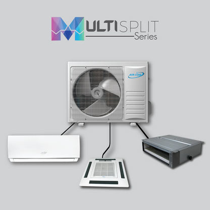 Air-Con 2 Zone 24000 BTU 22 SEER 230v Multi Split Air Conditioner - AMSCI4H4S24-2ZONE