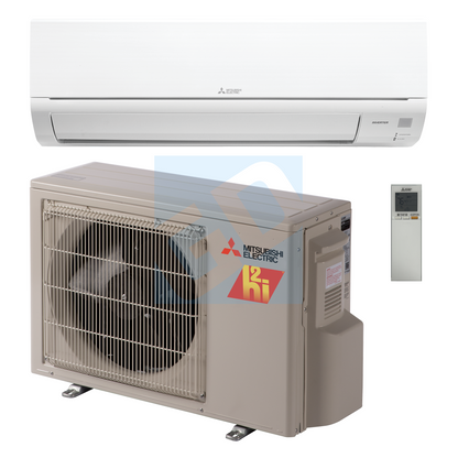 Mitsubishi GS 9,000 BTU 28.4 SEER2 Hyper-Heating Wall Mounted Heat Pump System - R410A - MSZ-GS09NA-U1 / MUZ-GS09NAHZ-U1