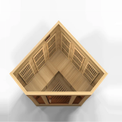 Maxxus 3 Person Corner Low EMF Far Infrared Sauna Canadian Hemlock
