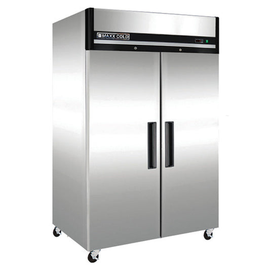 Maxx Cold Double Door Reach-In Freezer, Top Mount, 49 cu. ft., Energy Star, in Stainless Steel - MXCF-49FDHC
