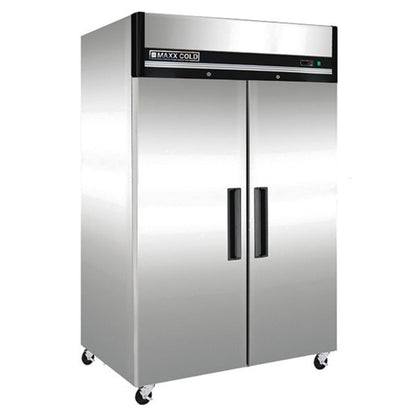 Maxx Cold Double Door Reach-In Freezer, Top Mount, 49 cu. ft., Energy Star, in Stainless Steel - MXCF-49FDHC