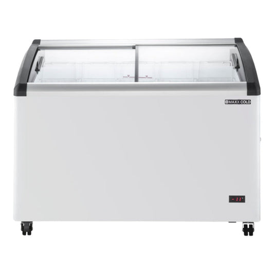 Maxx Cold Curved Glass Top Chest Freezer Display, 8.62 cu. ft. Storage Capacity, in White - MXF48CHC-5