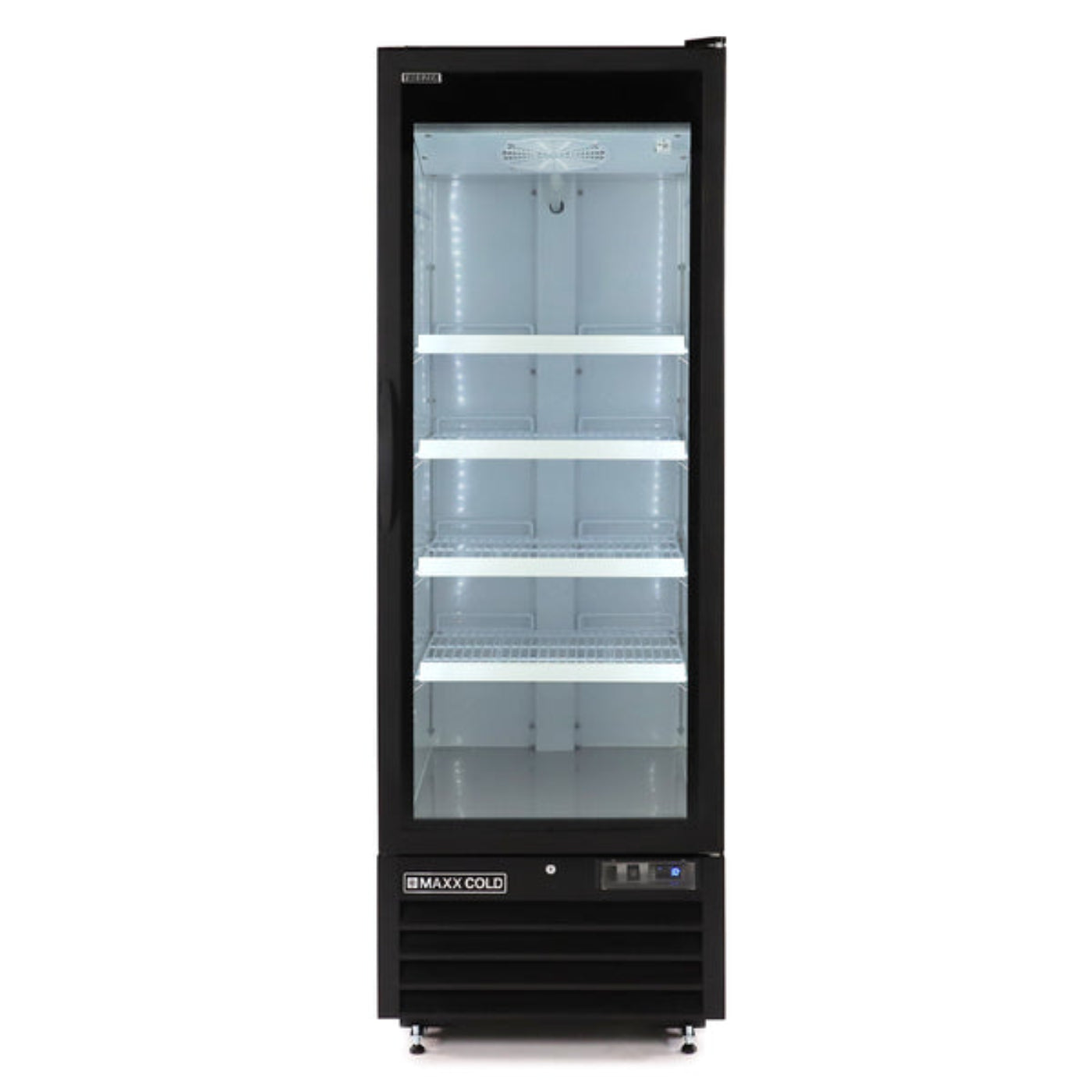 Maxx Cold Single Glass Door Merchandiser Freezer, Large Storage Capacity, 30 cu. ft., in Black - MXGDM-30FBHC