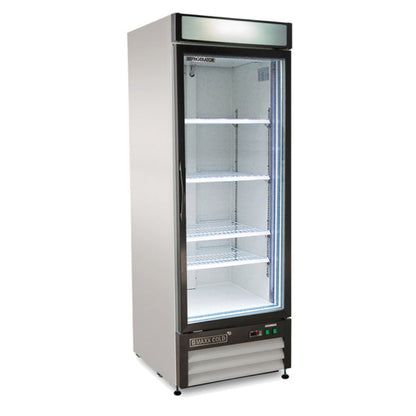 Maxx Cold Single Glass Door Merchandiser Freezer, 23 cu. ft. Storage Capacity, in White - MXM1-23FHC
