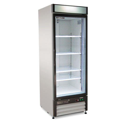 Maxx Cold Single Glass Door Merchandiser Freezer, 23 cu. ft. Storage Capacity, in White - MXM1-23FHC