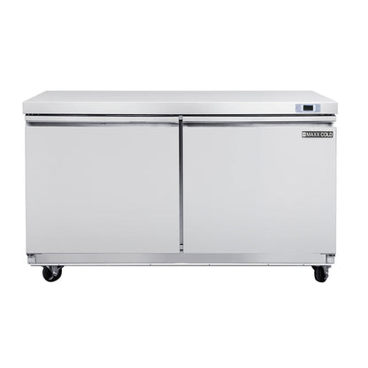 Maxx Cold Double Door Undercounter Freezer, 14.1 cu. ft. Storage Capacity, in Stainless Steel - MXSF60UHC