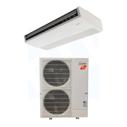 Mitsubishi PCA-AK42NL & PUZ-AK42NLHZ 42,000 BTU 19.6 SEER2 Ceiling Suspended Hyper Heat Pump System - R454B - PCAAK42NL/PUZAK42NLHZ