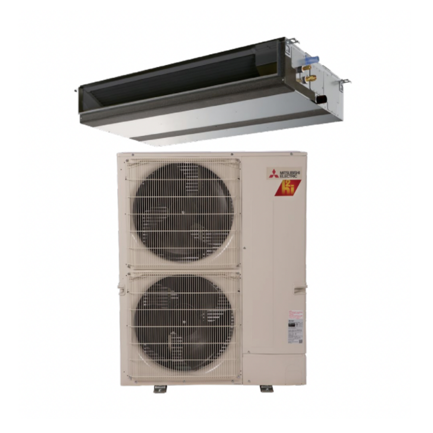 Mitsubishi 30,000 BTU Mid-Static Hyper-Heating Horizontal Ducted Unit  - PEAD-A30AA7 & SUZ-KA30NAHZ