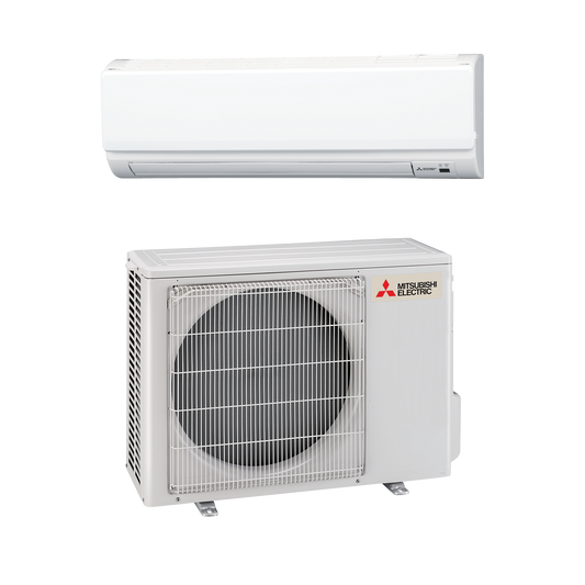 Mitsubishi 12,000 BTU P-Series Wall Mounted Single Zone Heat Pump System (PKA-A12LA & PUZ-A12NKA7) - PKA-A12LA/PUZ-A12NKA7