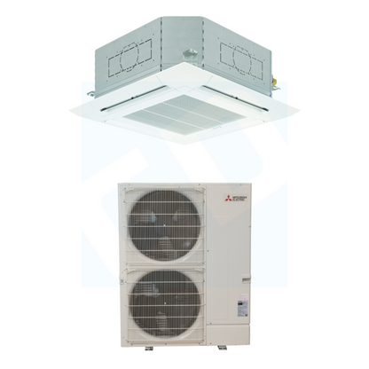 Mitsubishi 30,000 BTU Hyper-Heat Ceiling Cassette Single Zone Heat Pump Unit (PLA-A30EA7R1.TH & PUZ-HA30NKA7) - PLA-A30EA7R1.TH / PUZ-HA30NKA7