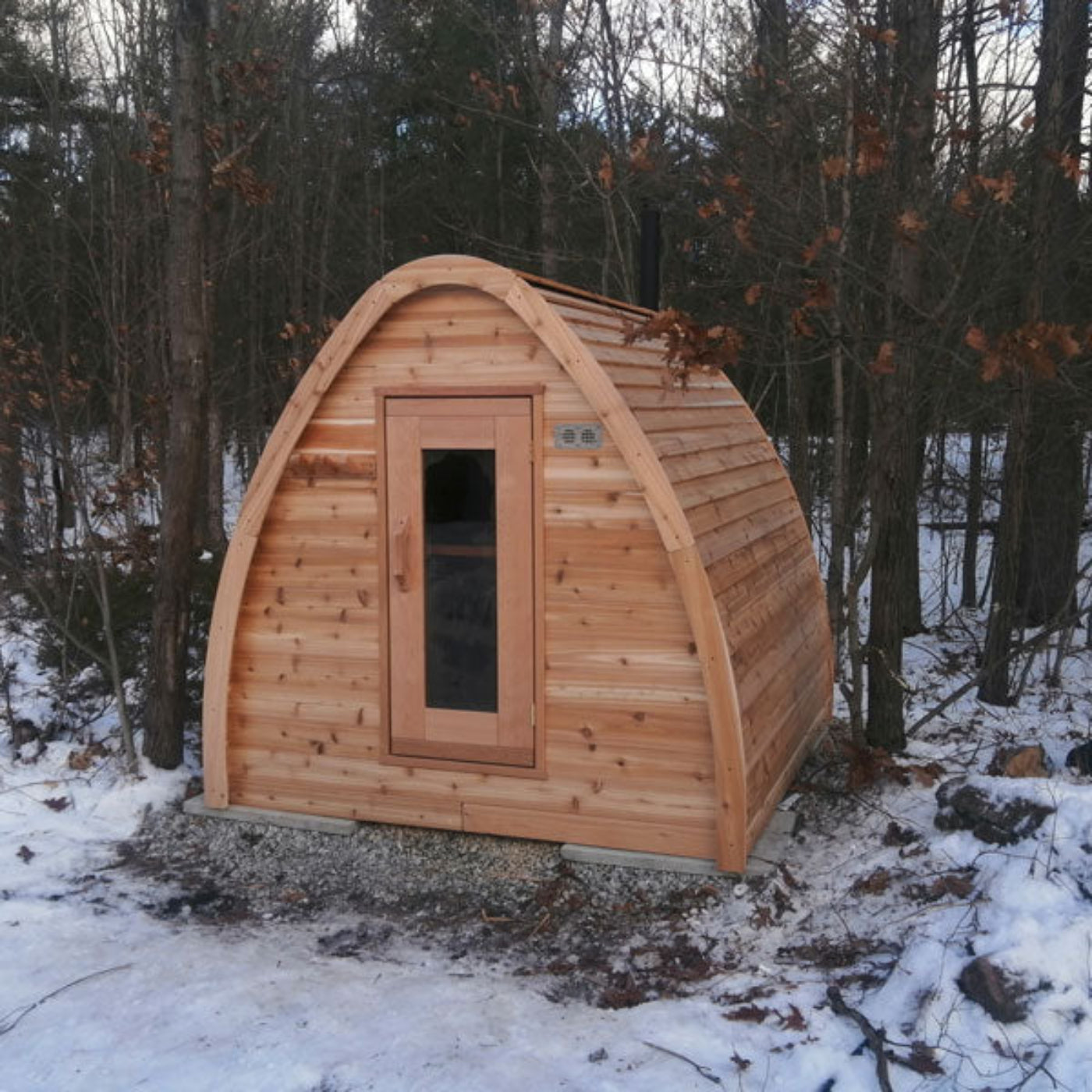 Dundalk Leisure Knotty Cedar Mini Pod Sauna - PSMINIKNE