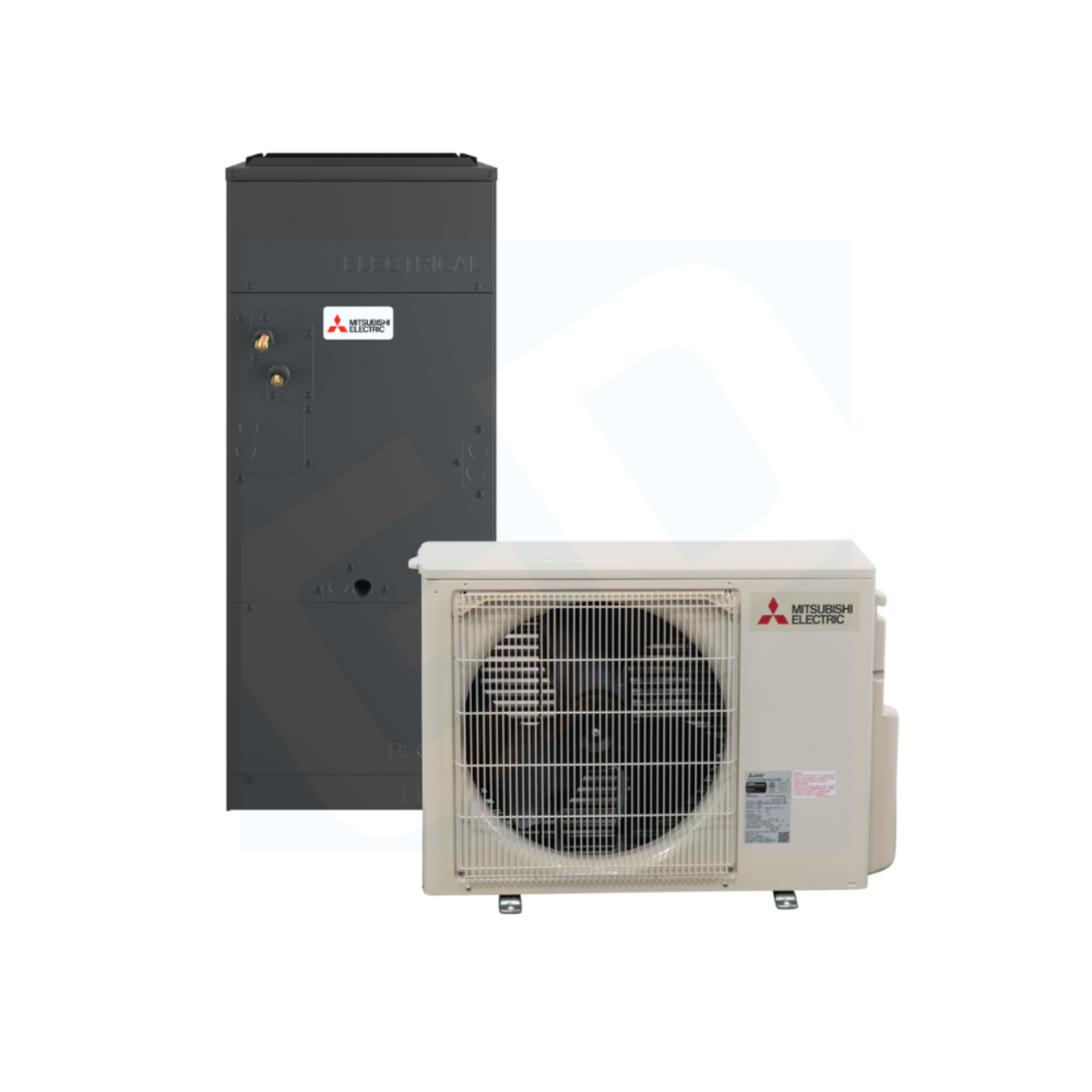 Mitsubishi PVA-AA12NL & PUY-AK12NL 12,000 BTU 20 SEER2 Multi-Position Air Handler Cooling Only System - R454B - PVAAA12NL/PUYAK12NL