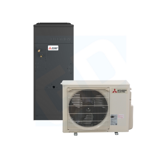 Mitsubishi PVA-AA12NL & PUY-AK12NL 12,000 BTU 20 SEER2 Multi-Position Air Handler Cooling Only System - R454B - PVAAA12NL/PUYAK12NL