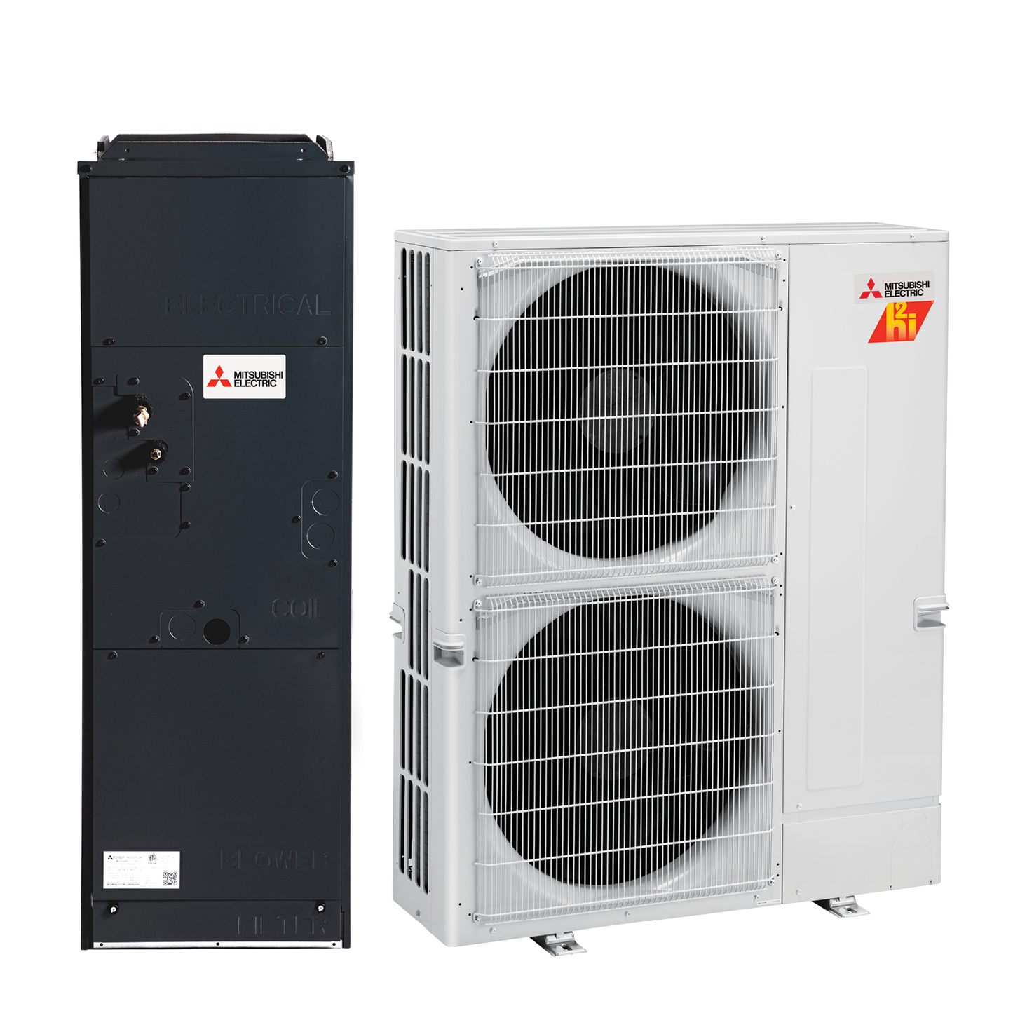 Mitsubishi 30,000 BTU 18 SEER P-Series Hyper-Heat Multi-Position Air Handler Heat Pump System - PVA-A30AA7/PUZ-HA30NKA