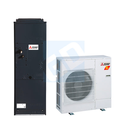 Mitsubishi 12,000 BTU 21.4 SEER Standard P-Series Multi-Position Air Handler Heat Pump System - PVA-A12AA7 & PUZ-A12NKA7