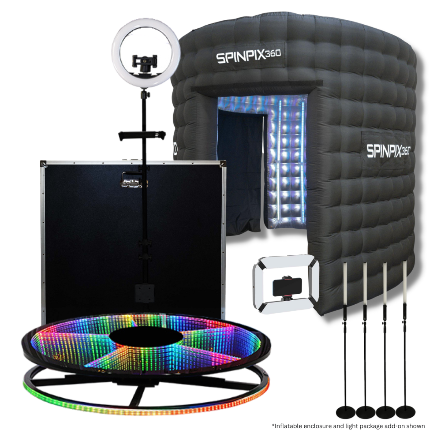 SpinPix360 RAL-7 39" Automatic 360 Photo Booth with 3 Year Warranty Coverage