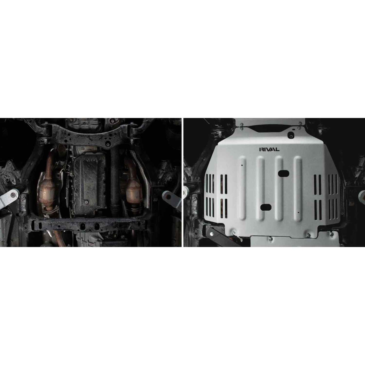 RIVAL Aluminum Transmission Catalytic Converter Skid Plate Tundra CrewMax 2021+ (except Hybrid) - 2333.9567.1.6