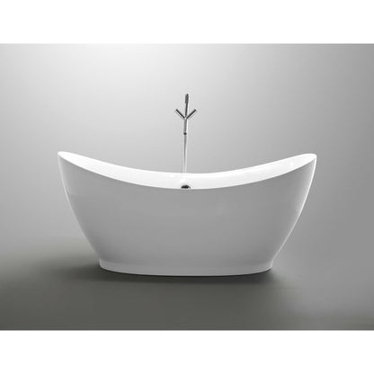 Anzzi Reginald Series 5.67 ft. Freestanding Bathtub in White FT-AZ091 - FT-AZ091