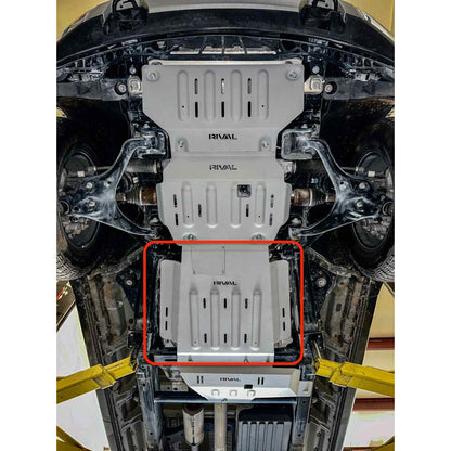 RIVAL Aluminum Transmission Catalytic Converter Skid Plate Ford F-150 EcoBoost V8 except PowerBoost - 2333.1857.2.6