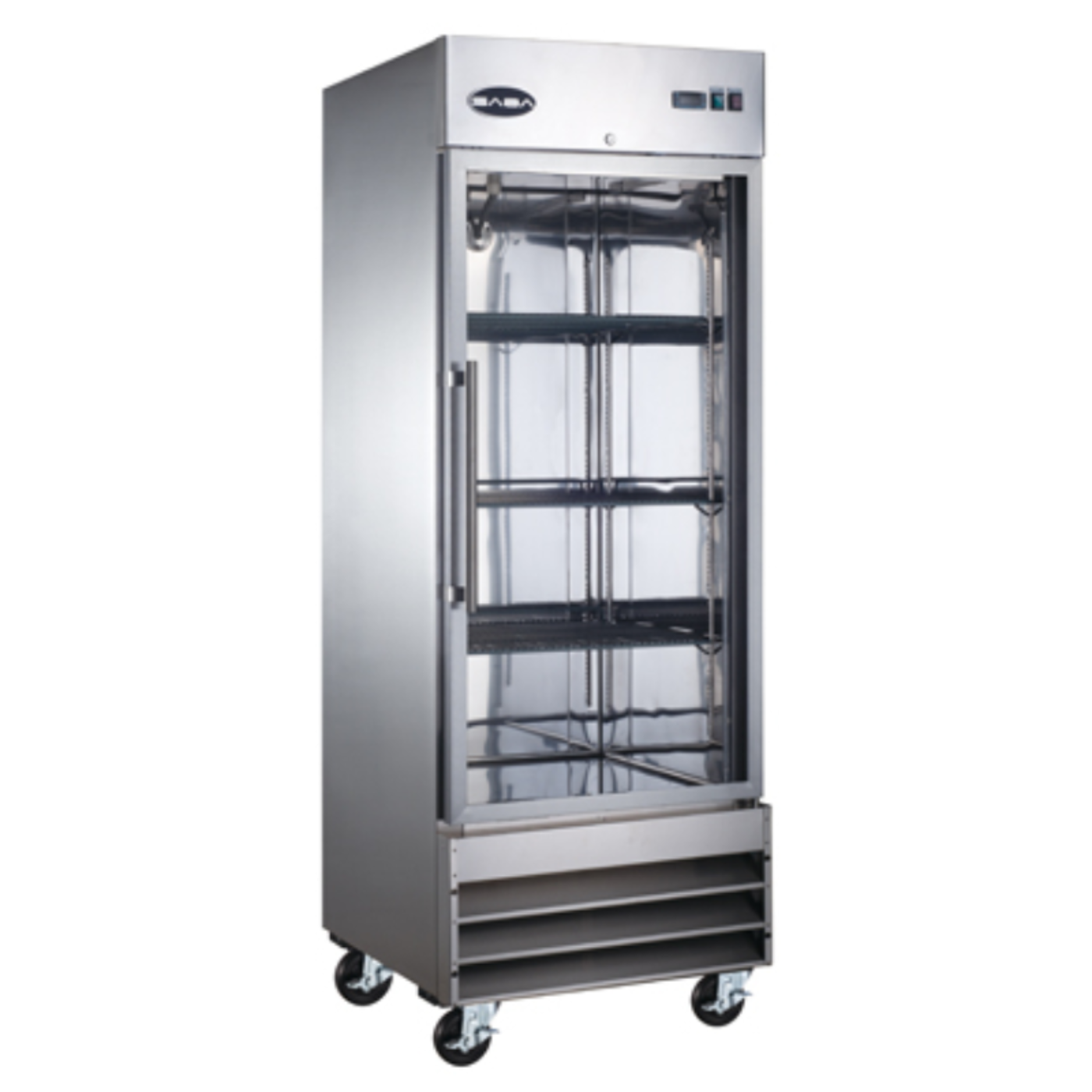 Saba - S-23FG, Commercial 1 Glass Door Reach-In Merchandiser Freezer - S-23FG