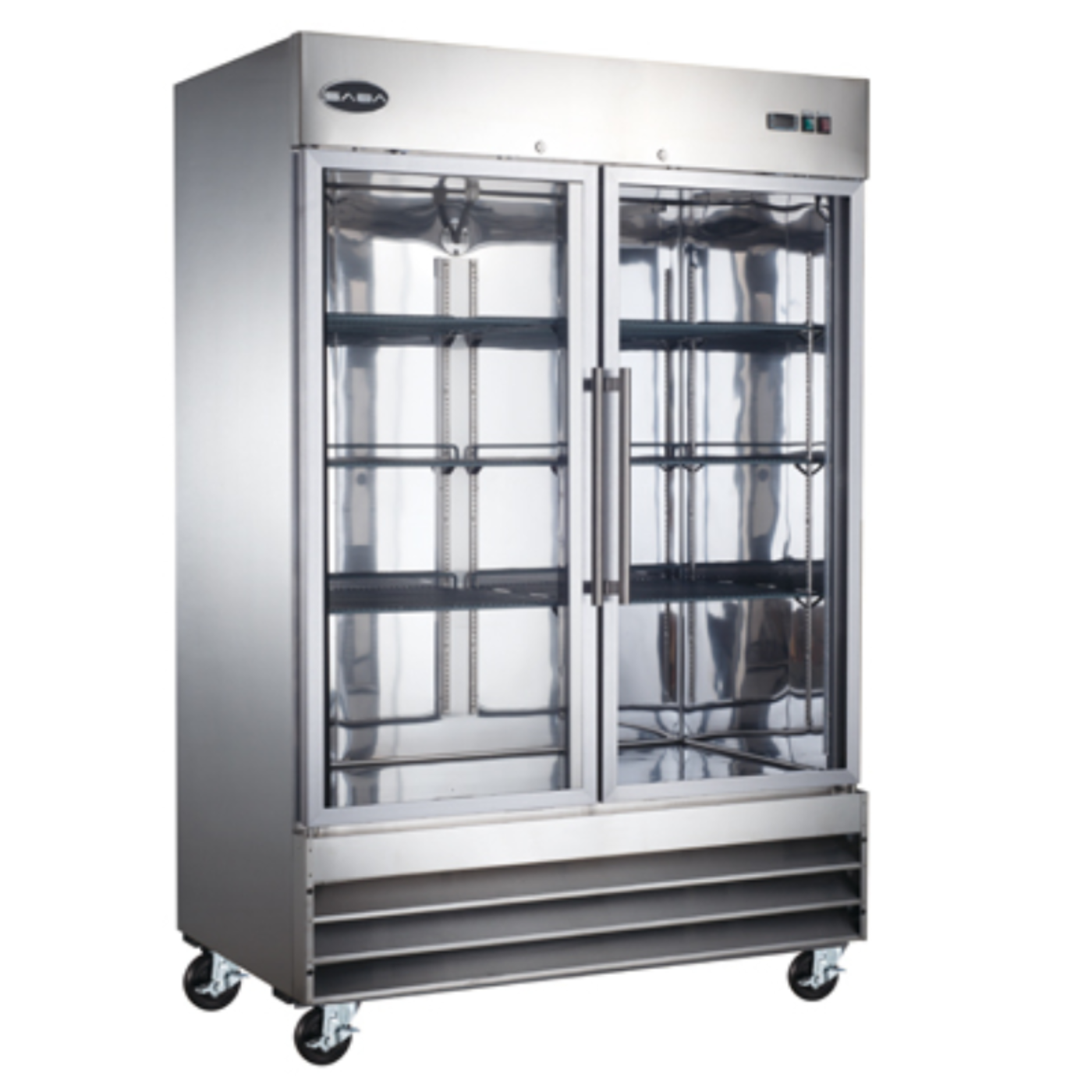 Saba - S-47FG, Commercial 2 Glass Door Reach-In Merchandiser Freezer - S-47FG