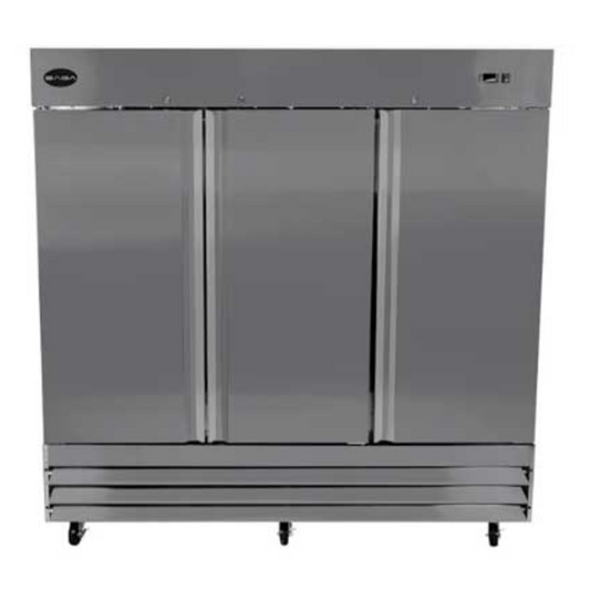 SABA - S-72F, Commercial 3 Solid Door Reach-In Freezer - S-72F