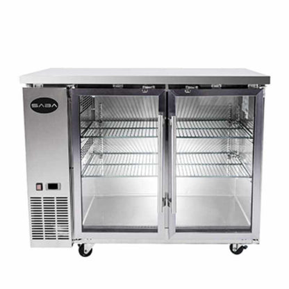 Saba - SBB-24-48GSS Commercial 48" Back Bar Refrigerator Cooler 11.8 cu. Ft - SBB-24-48GSS