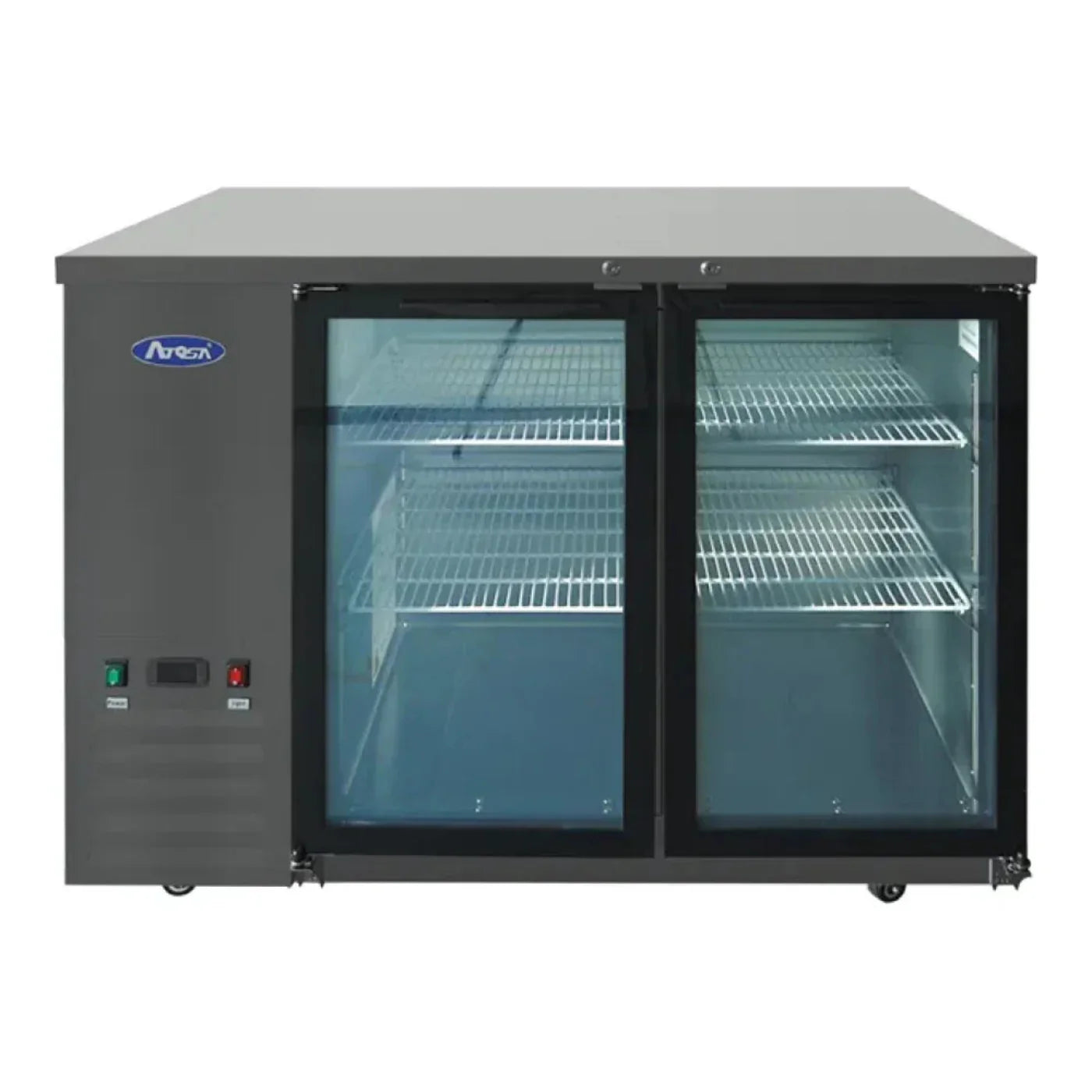 Atosa SBB48GGRAUS2 48" Shallow Depth Double Glass Door Back Bar Cooler 11.5  Cu.Ft - SBB48GGRAUS2