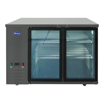 Atosa SBB48GGRAUS2 48" Shallow Depth Double Glass Door Back Bar Cooler 11.5  Cu.Ft - SBB48GGRAUS2