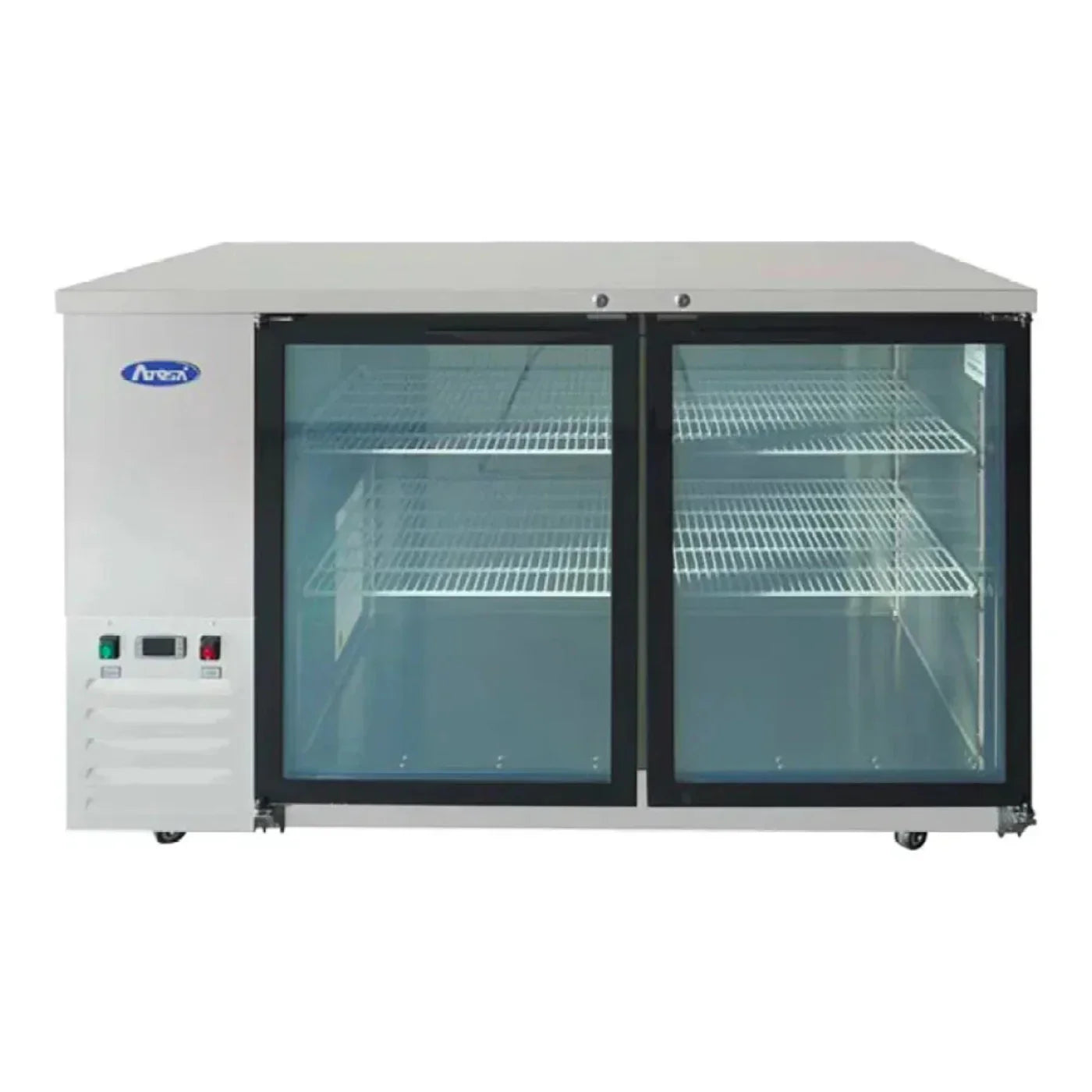 Atosa SBB59GGRAUS1 57.75" Shallow Depth Back Bar Cooler with Glass Doors 15  Cu.Ft - SBB59GGRAUS1