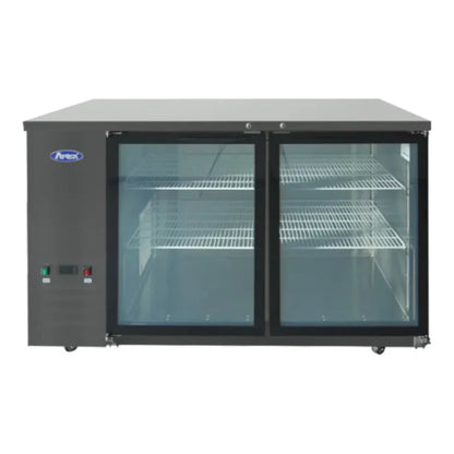 Atosa SBB59GGRAUS2 57.75" Shallow Depth Double Glass Door Back Bar Cooler 15 Cu.Ft - SBB59GGRAUS2