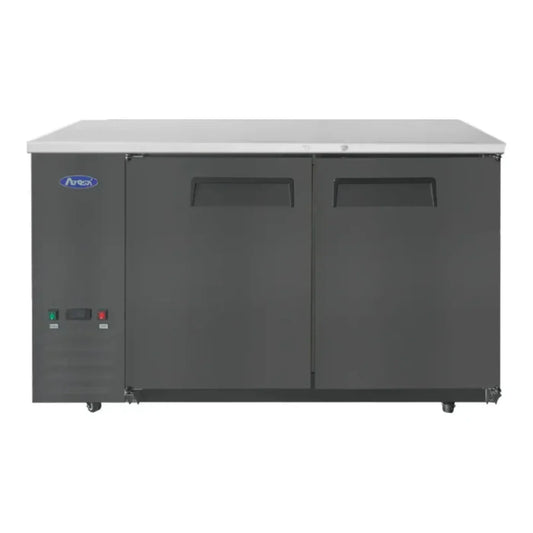 Atosa SBB59GRAUS2 57.75" Shallow Depth Double Solid Door Back Bar Cooler 15 Cu.Ft - SBB59GRAUS2