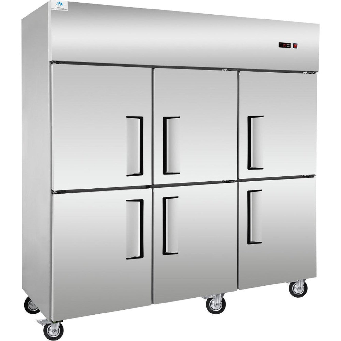 Chef AAA - SCD-660R 72" Commercial Reach-In Refrigerator with 6 Solid Half Doors - SCD-660R